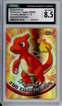 Pokemon Graded: Charmeleon TOPPS (2000) Spectra-Chrome CGC 8.5