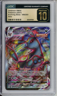 Pokemon Graded: Umbreon VMAX 95/203 Evolving Skies (2021) Holo CGC Pristine 10