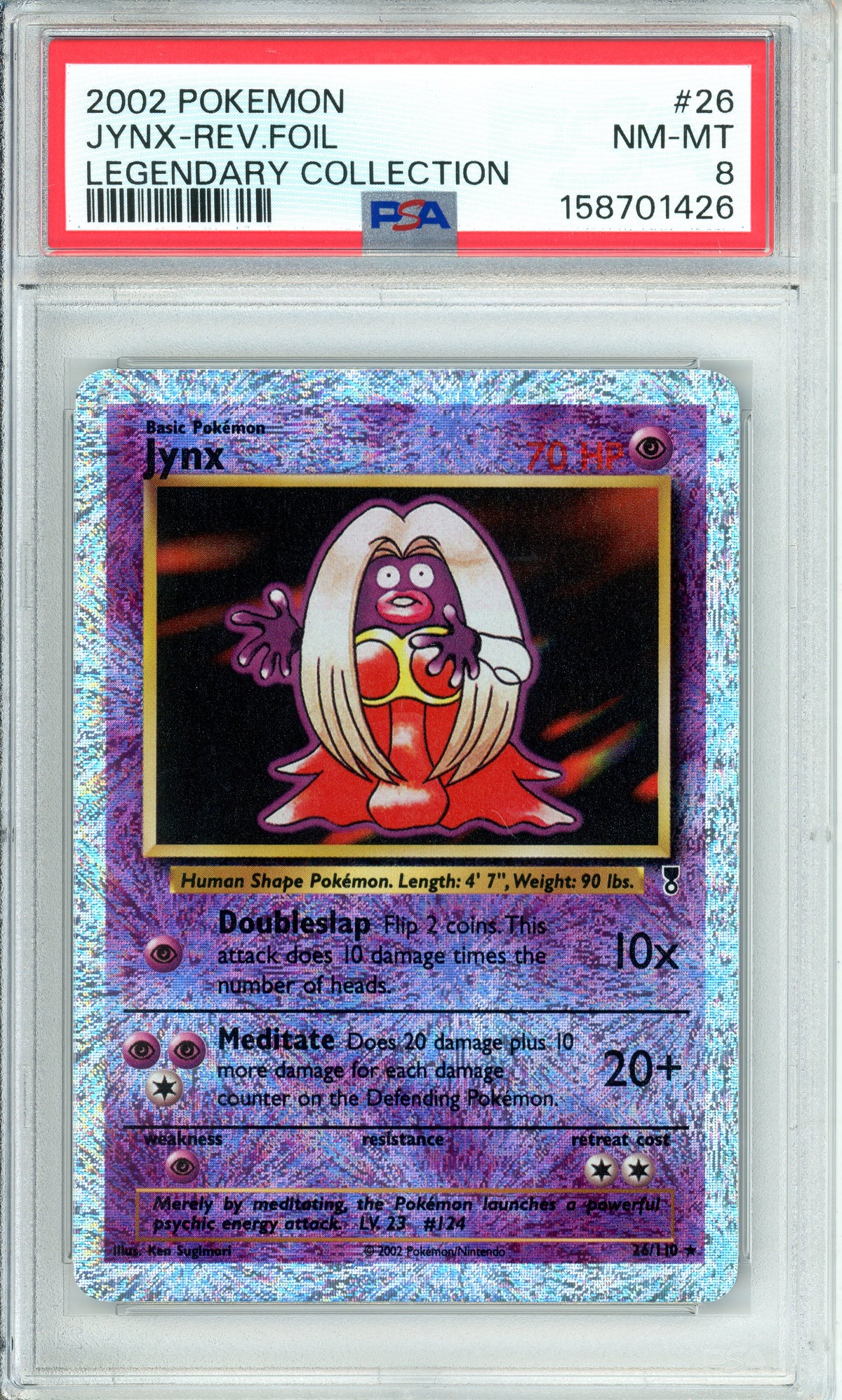 Pokemon Graded: Jynx 26/110 Legendary Collection (2002) Rev. Foil PSA 8