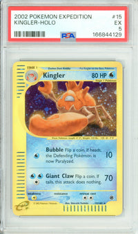 Pokemon Graded: Kingler 15/165 Expedition (2002) Holo PSA 5