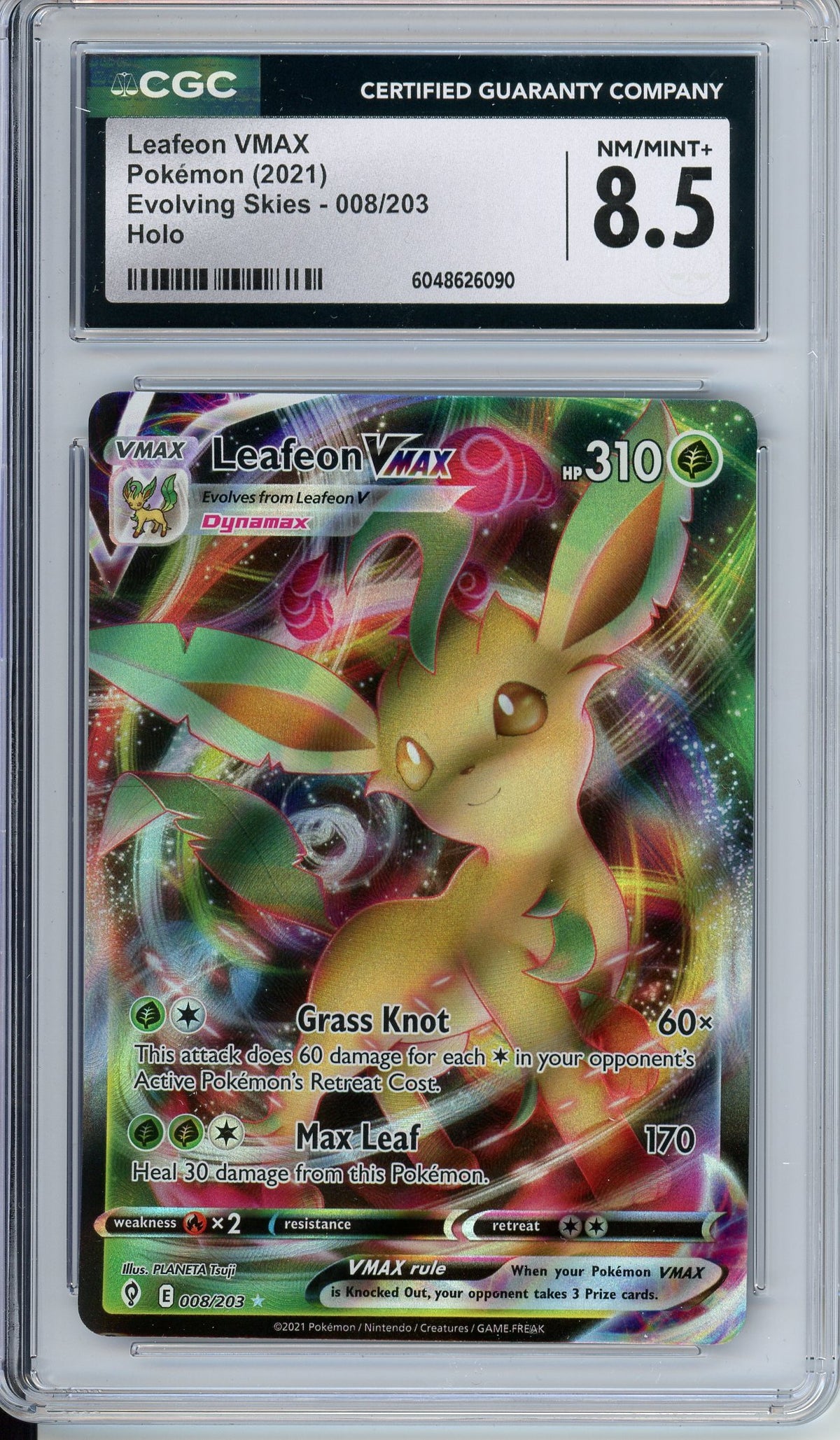 Pokemon Graded: Leafeon VMAX CGC 8.5