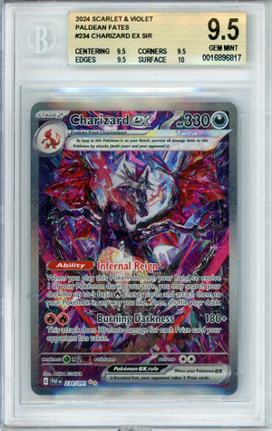 Pokemon Graded: Charizard 234/91 Paldean Fates (2024) SIR Beckett 9.5
