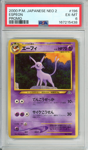 Pokemon Graded: JP Espeon #196 Neo 2 (2000) Promo PSA 6