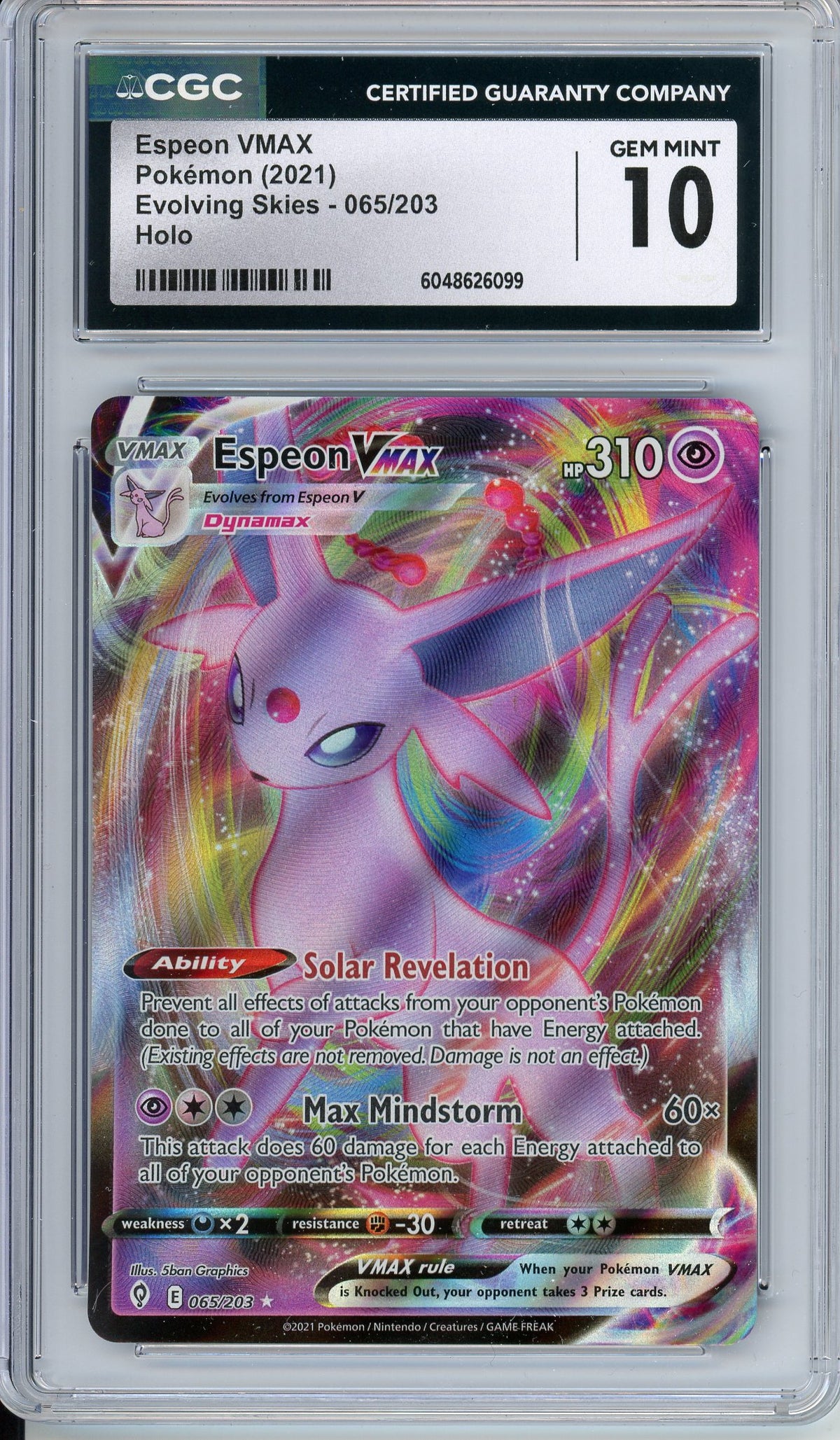 Pokemon Graded: Espeon VMAX CGC 10