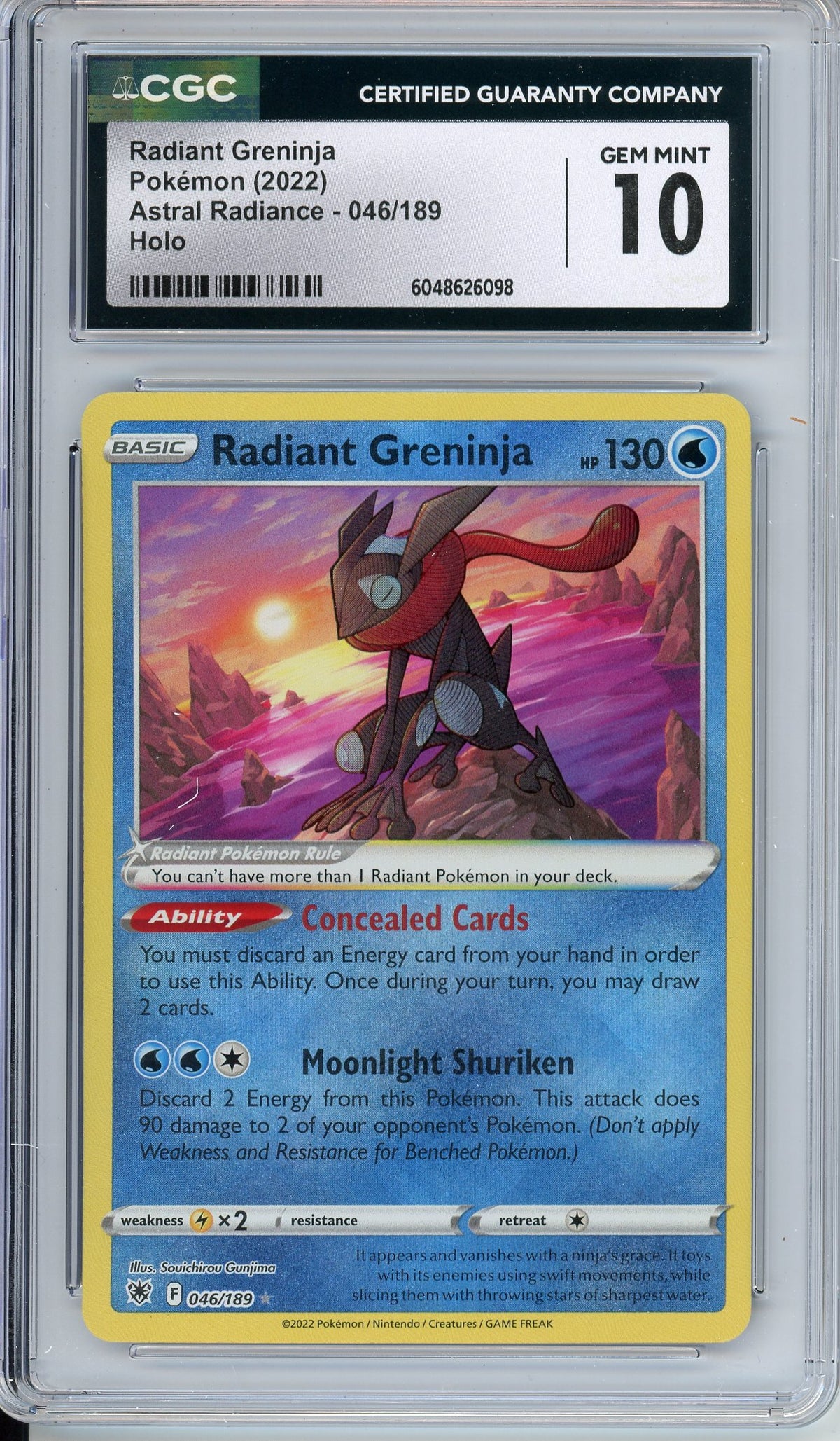 Pokemon Graded: Radiant Greninja CGC 10