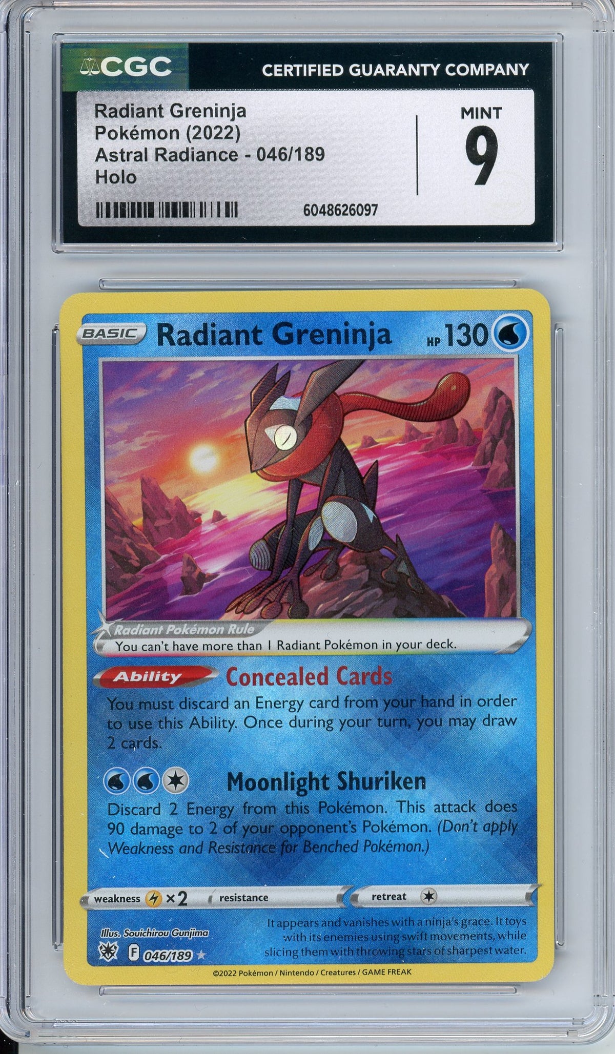 Pokemon Graded: Radiant Greninja CGC 9 Pokemon Graded: Radiant Greninja CGC 9