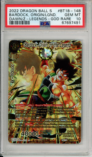 Dragon Ball Graded: Bardock, Origin of the Legend BT18-148 God Rare PSA 10