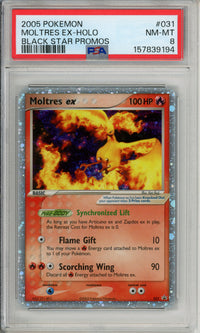 Pokemon Graded: Moltres ex #31 Black Star Promo (2005) Holo PSA 8