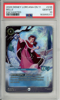 Lorcana Graded: Belle Snowfield Strategist 236/204 Enchanted (2026) PSA 10