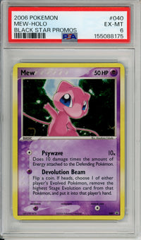 Pokemon Graded: Mew #40 Black Star Promo (2006) Holo PSA 6