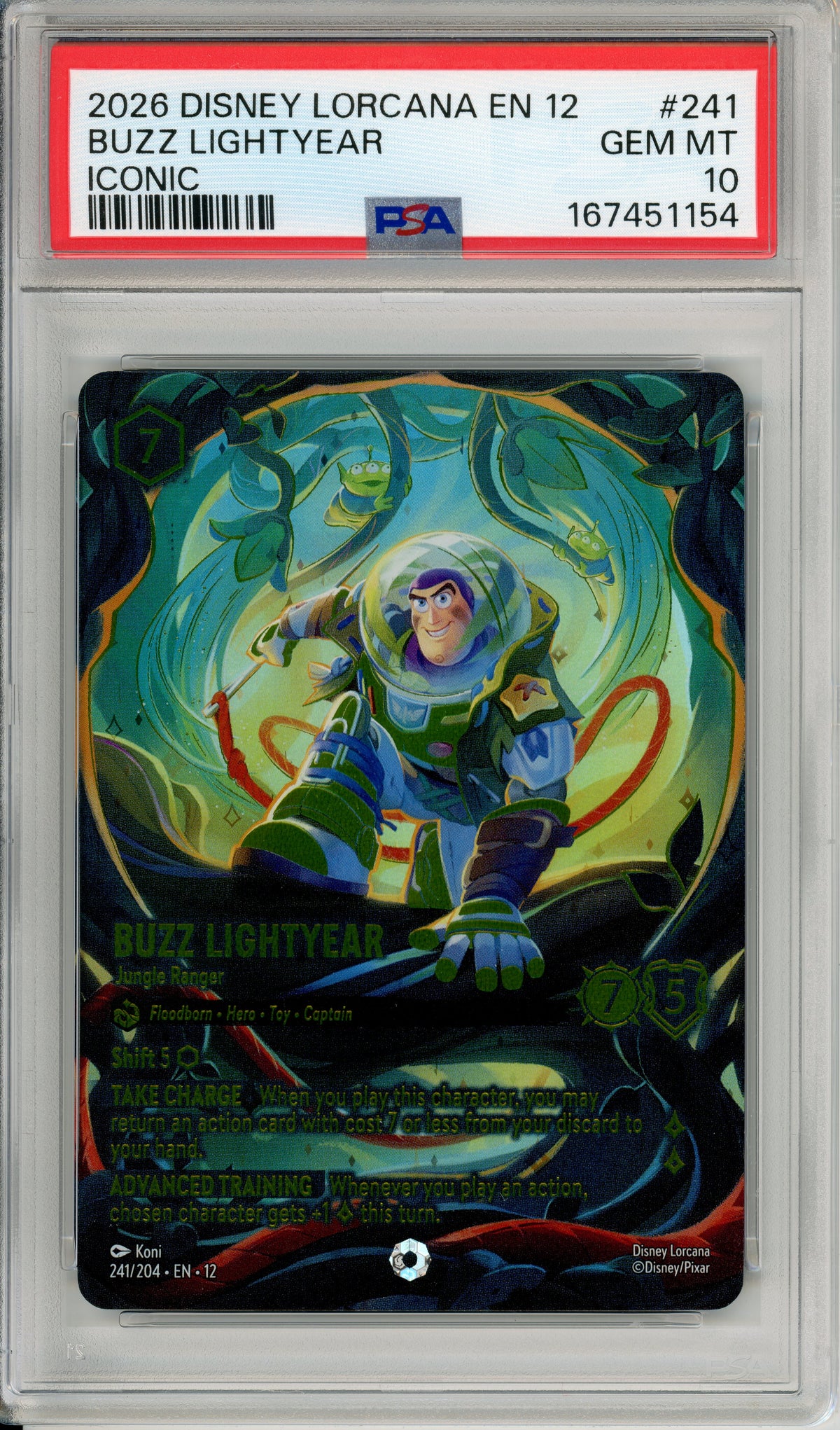 Lorcana Graded: Buzz Lightyear Jungle Ranger 241/204 Wilds Unknown (2026) PSA 10