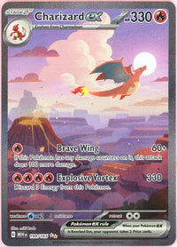Pokemon Single: Charizard ex 199/165 Scarlet & Violet 151 (2023) SIR LP