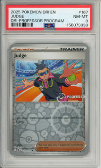 Pokemon Graded: Judge 167/182 Dri-Professor Program (2025) PSA 8