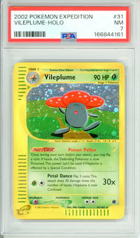 Pokemon Graded: Vileplume 31/165 Expedition (2002) Holo PSA 7