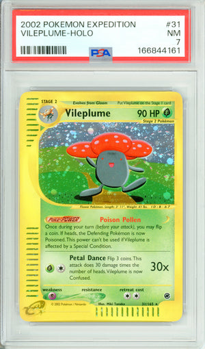 Pokemon Graded: Vileplume 31/165 Expedition (2002) Holo PSA 7