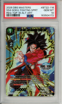 Dragon Ball Graded: SS4 Goku, Cross-Dimensional Fighting Spirit 16 (2016) PSA 10