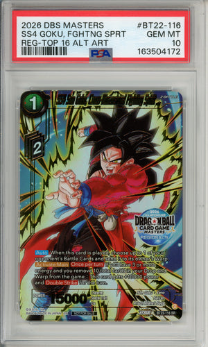 Dragon Ball Graded: SS4 Goku, Cross-Dimensional Fighting Spirit 16 (2016) PSA 10