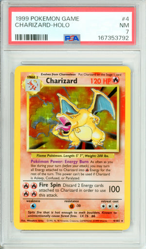 Pokemon Graded: Charizard 4/102 Base Set (1999) Holo PSA 7