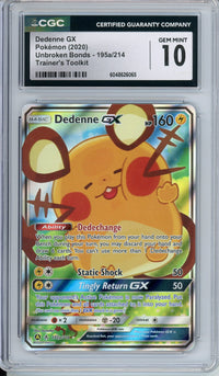 Pokemon Graded: Dedenne GX CGC 10