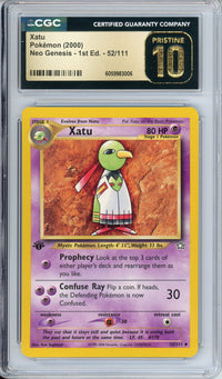 Pokemon Graded: Xatu 1st Edition 52/111 Neo Genesis (2000) CGC Pristine 10