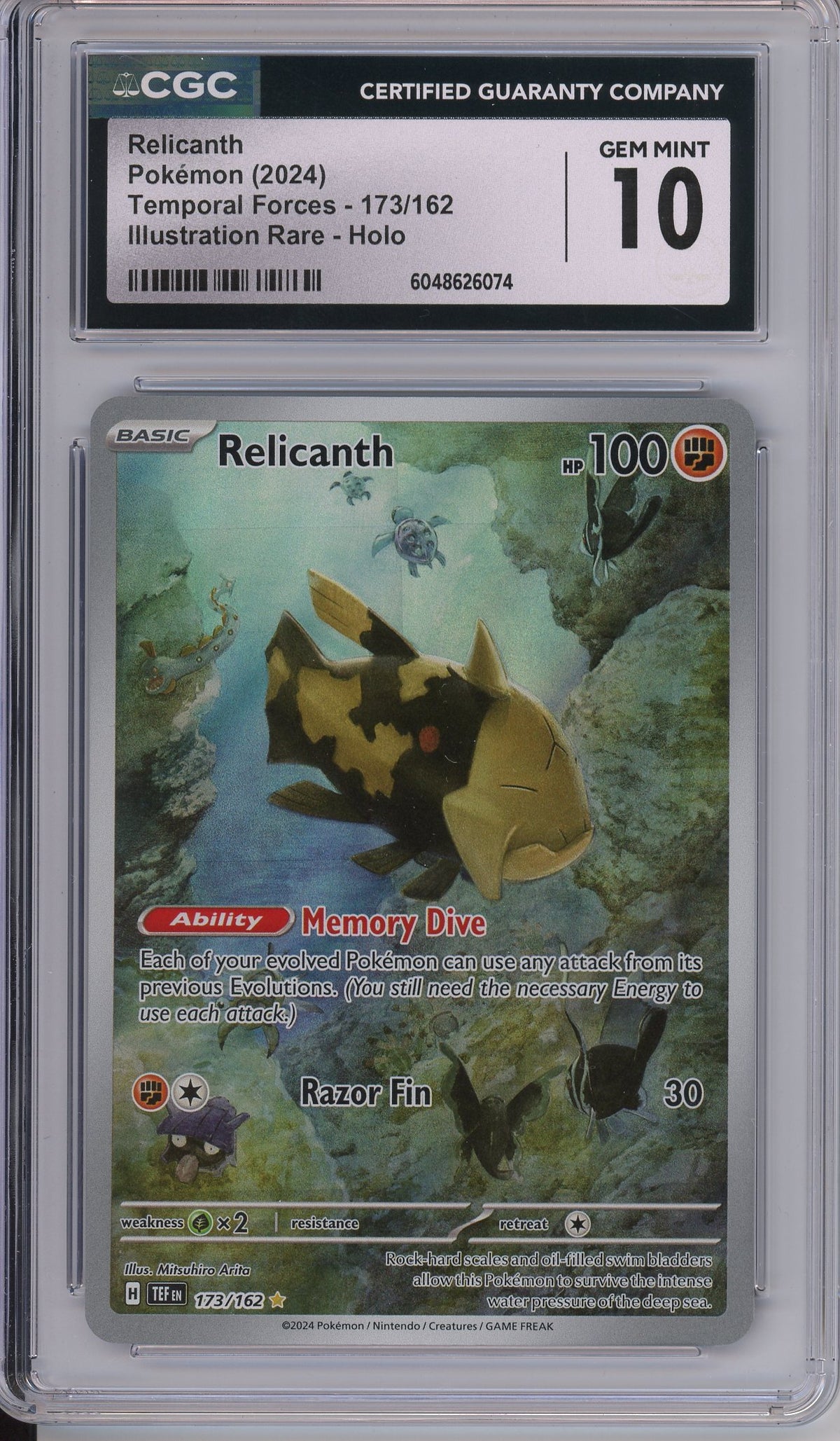 Pokemon Graded: Relicanth CGC 10