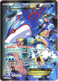 Pokemon Single: Team Aqua's Kyogre EX 6/34 Double Crisis (2015) Holo MP