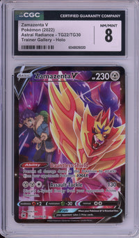 Pokemon Graded: Zamazenta TG22/TG30 Astral Radiance (2022) Trainer Gallery Holo CGC 8