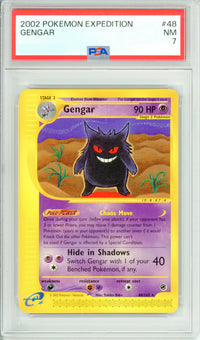 Pokemon Graded: Gengar 48/165 Expedition (2002) PSA 7