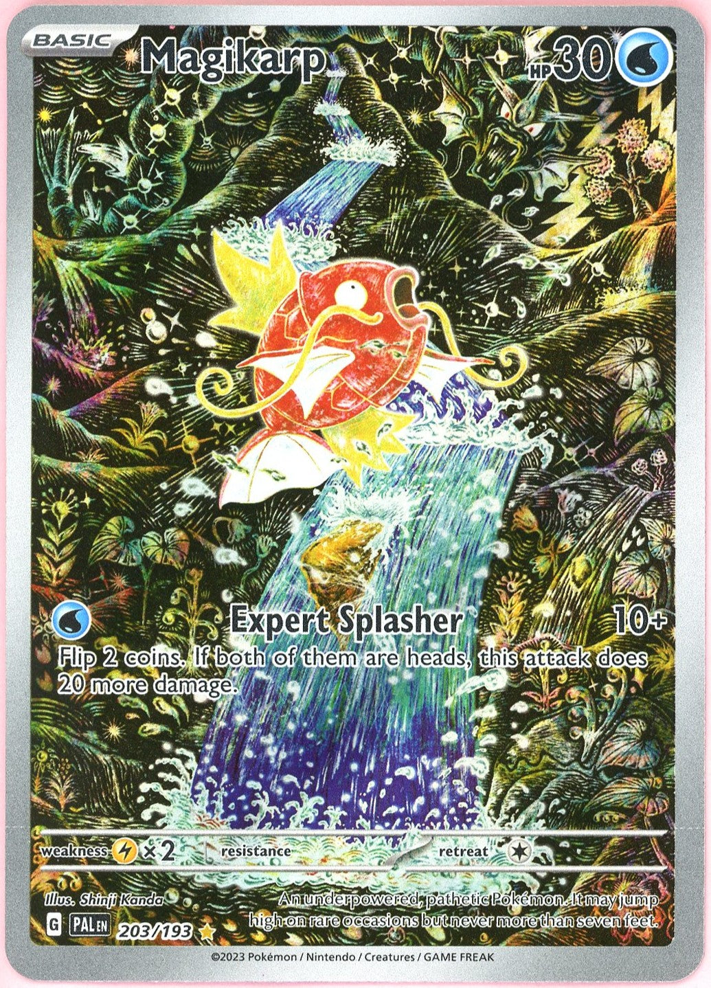 Pokemon Single: Magikarp 203/193 Paldea Evolved (2023) Illustration Rare NM
