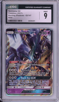 Pokemon Graded: Necrozma GX 63/147 Burning Shadows (2017) Holo CGC 9
