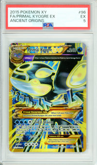 Pokemon Graded: Primal Kyogre 96/98 Ancient Origins (2015) Full Art PSA 5