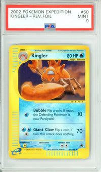 Pokemon Graded: Kingler 50/165 Expedition (2002) Reverse Foil PSA 9