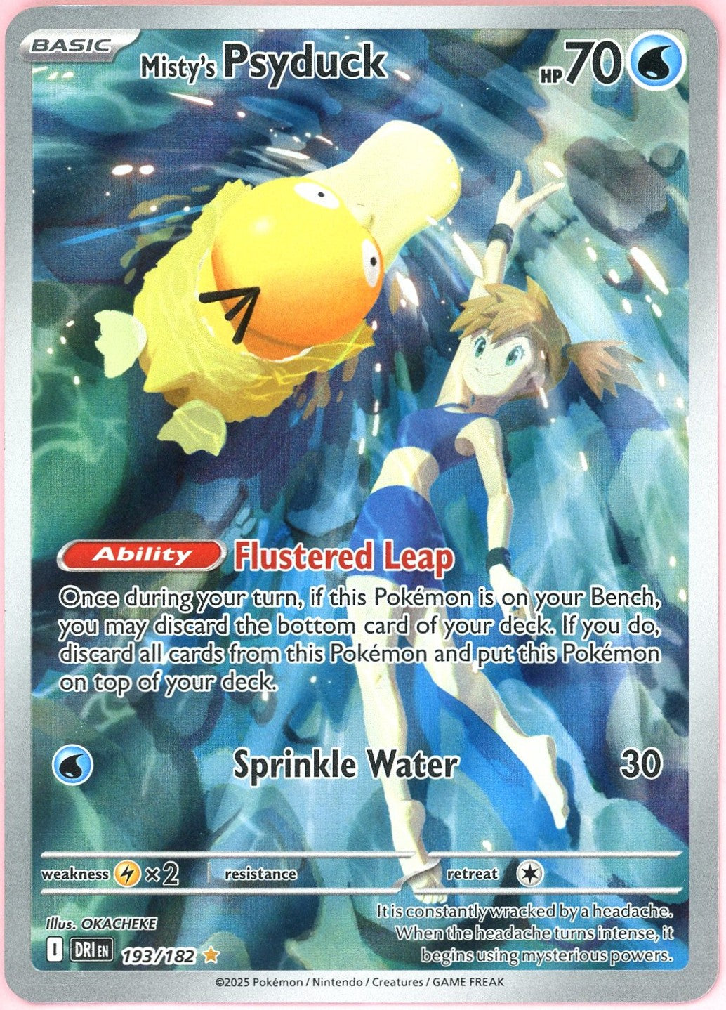 Pokemon Single: Misty's Psyduck 193/182 Destined Rivals (2025) IR Holo LP