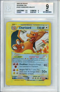Pokemon Graded: Charizard 146/144 Skyridge (2003) Reverse Holo Beckett 9