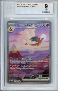 Pokemon Graded: Charizard ex 199/165 Scarlet & Violet 151 (2023) SIR Beckett 9