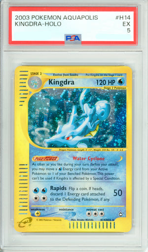 Pokemon Graded: Kingdra H14/H32 Aquapolis (2003) Holo PSA 5