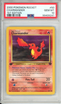 Pokemon Graded: Charmander 1st Edition 50/82 Team Rocket (2000) PSA 10