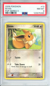 Pokemon Graded: Eevee 13/17 POP Series 3 (2006) PSA 8