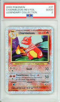 Pokemon Graded: Charmeleon 37/110 Legendary Collection (2002) Reverse Foil PSA 2