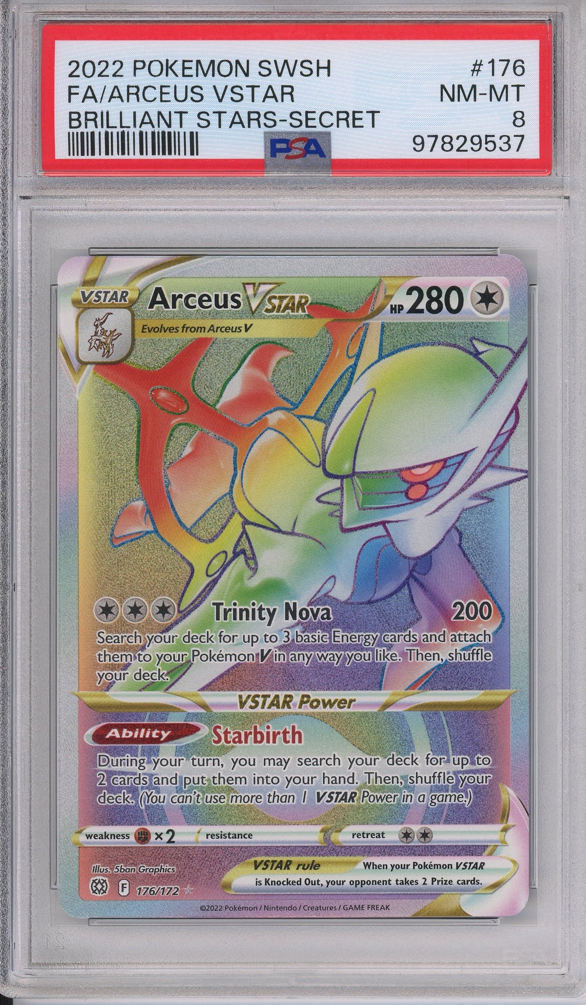 Pokemon Graded: Arceus VSTAR PSA 8