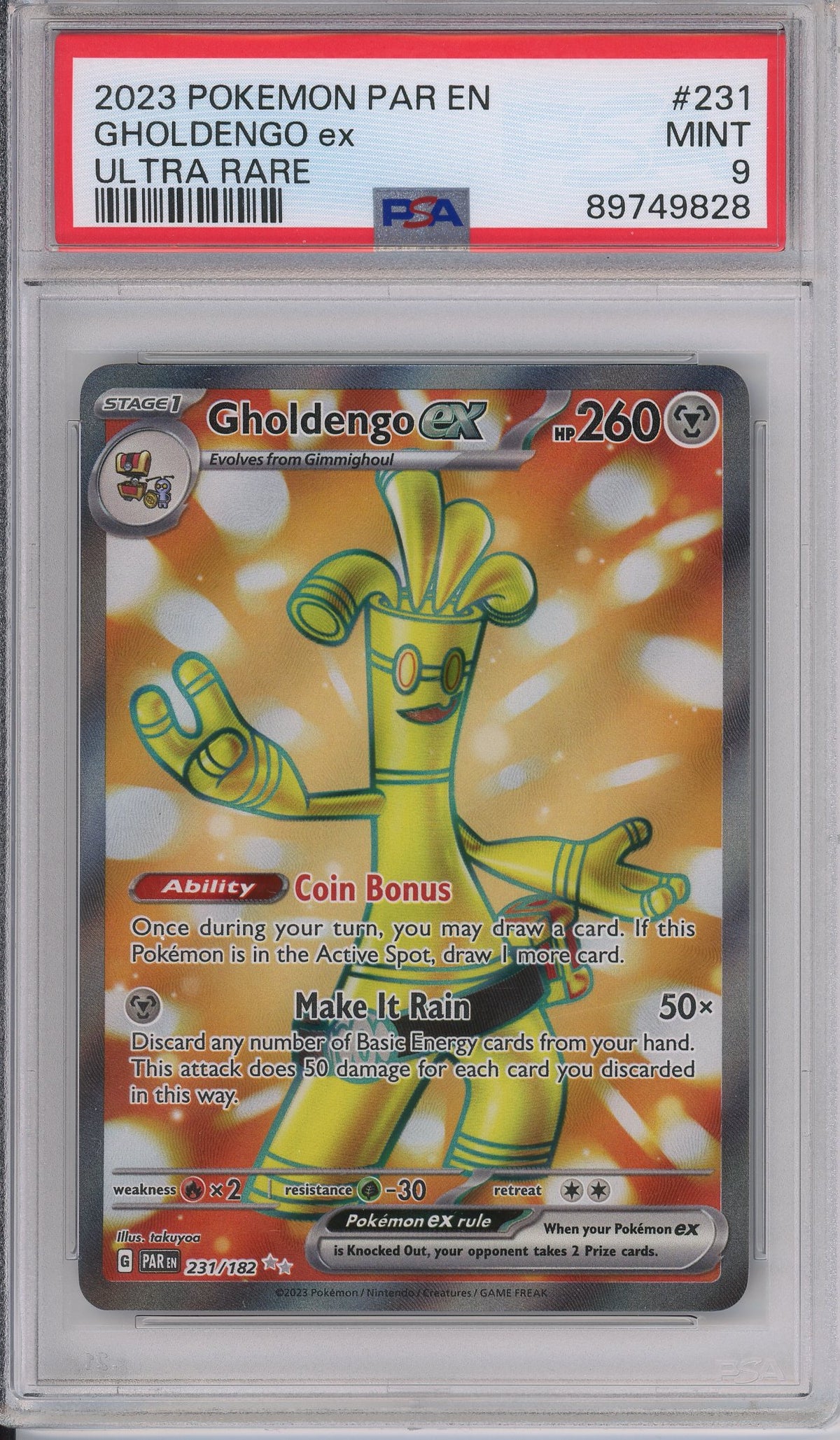 Pokemon Graded: Gholdengo ex PSA 9