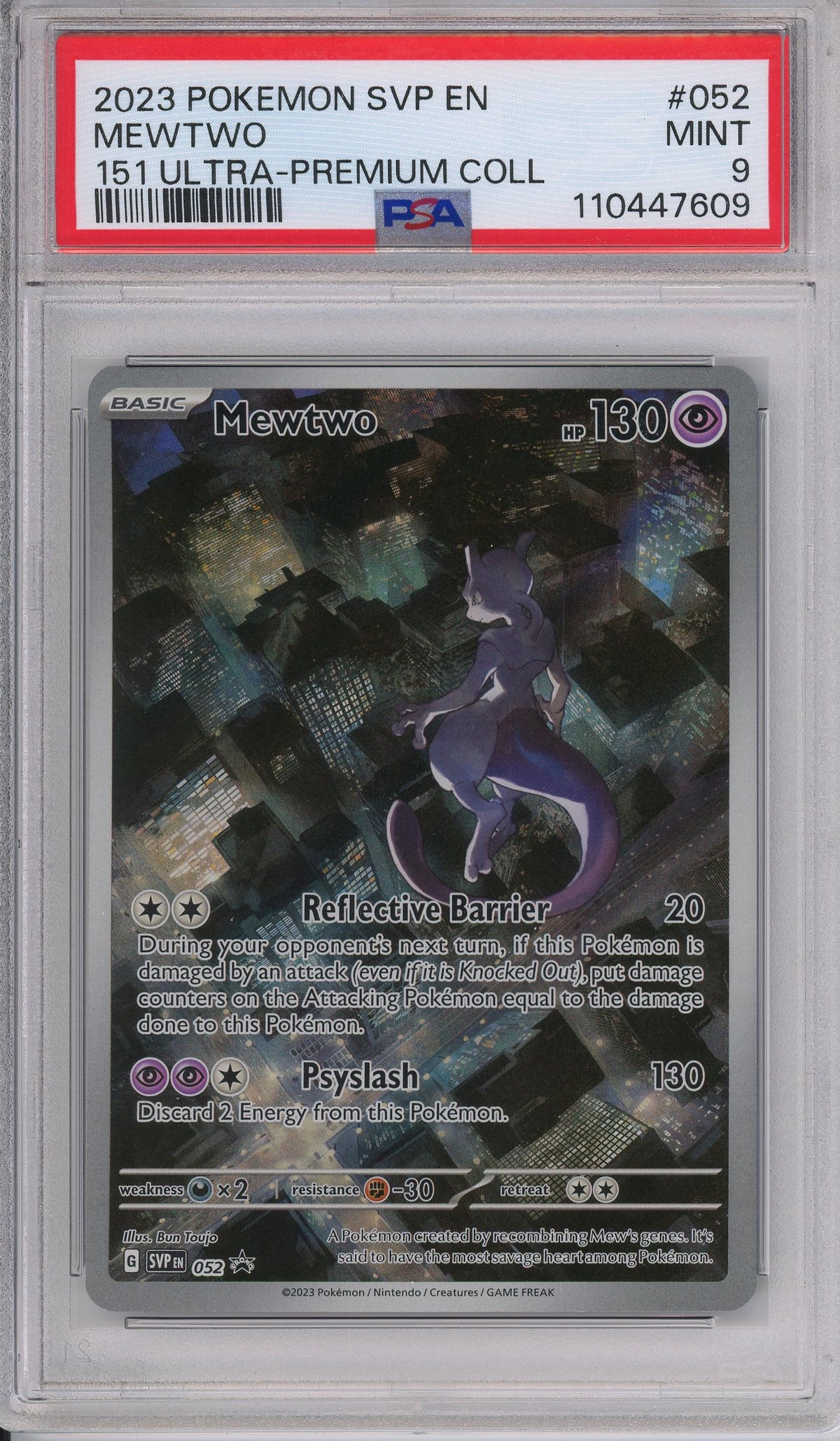 Pokemon Graded: Mewtwo Promo PSA 9