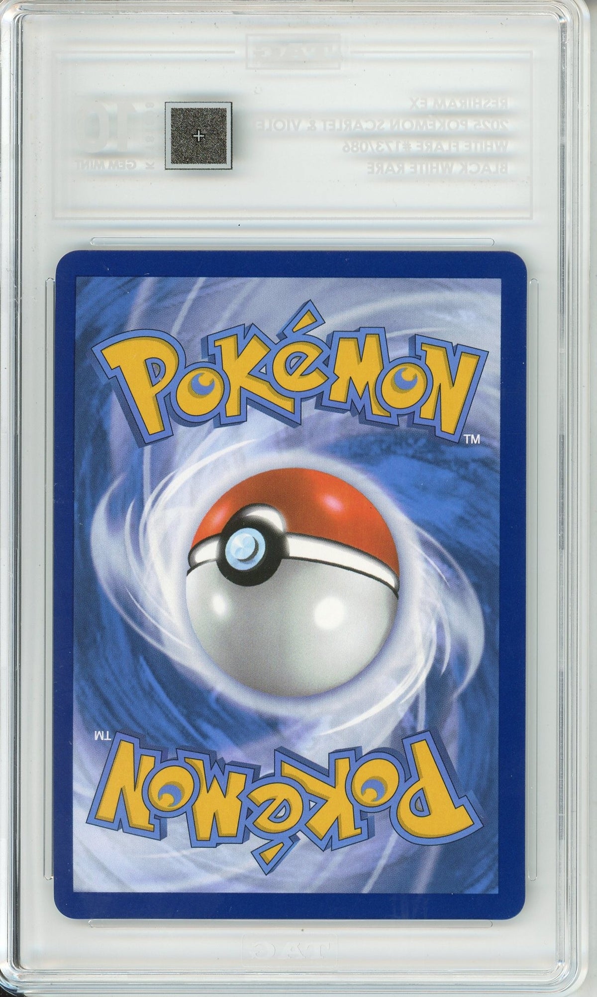 Pokemon Graded: Reshiram ex 173/86 White Flare (2025) White Monochrome Holo TAG 10