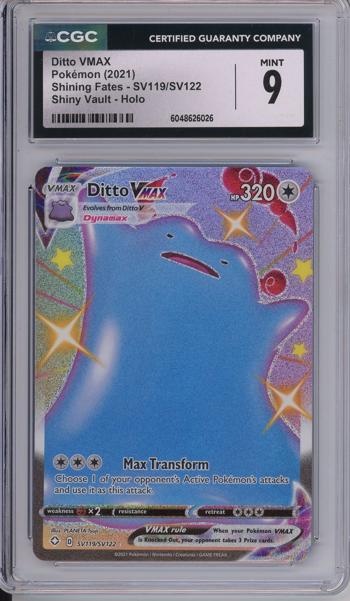Pokemon Graded: Ditto VMAX SV119/SV122 Shining Fates (2021) Shiny Vault CGC 9
