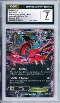 Pokemon Graded: Yvetal EX #XY08 Legends of Kalos Tin Promo (2015) Error Square Cut CGC 7