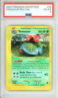 Pokemon Graded: Venusaur 30/165 Expedition (2002) Reverse Foil PSA 4