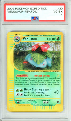 Pokemon Graded: Venusaur 30/165 Expedition (2002) Reverse Foil PSA 4