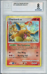 Pokemon Graded: Charizard #1 Platinum Arceus (2009) Holo Beckett 8