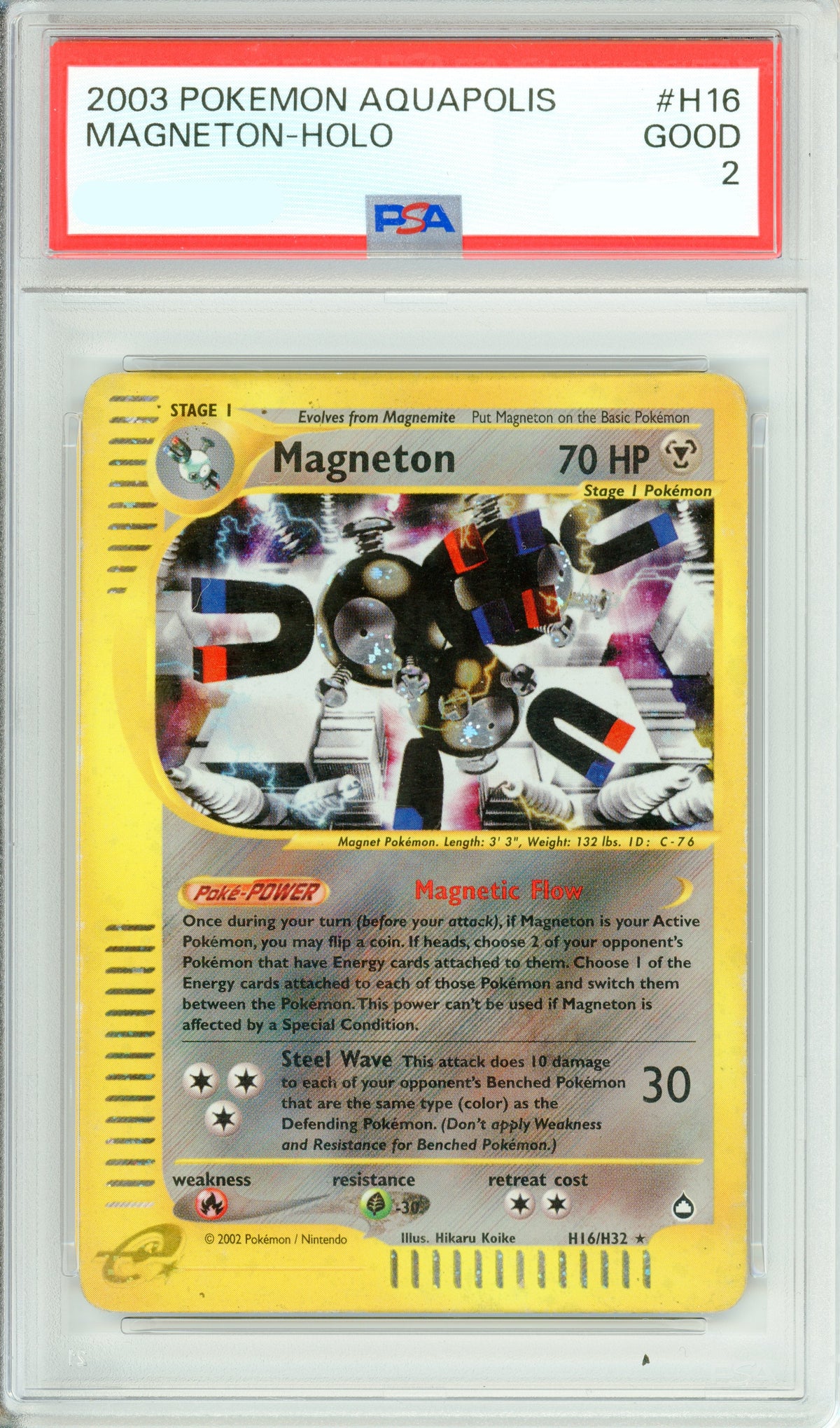Pokemon Graded: Magneton H16/H32 Aquapolis (2003) Holo PSA 2