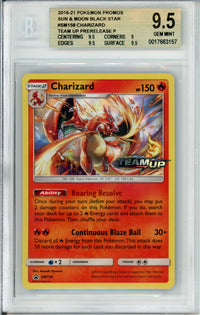 Pokemon Graded: Charizard #SM158 Team Up Prerelease Staff (2019) Beckett 9.5